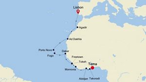 Luxury Cruise From Accra Tema To Lisbon 07 Apr 2020