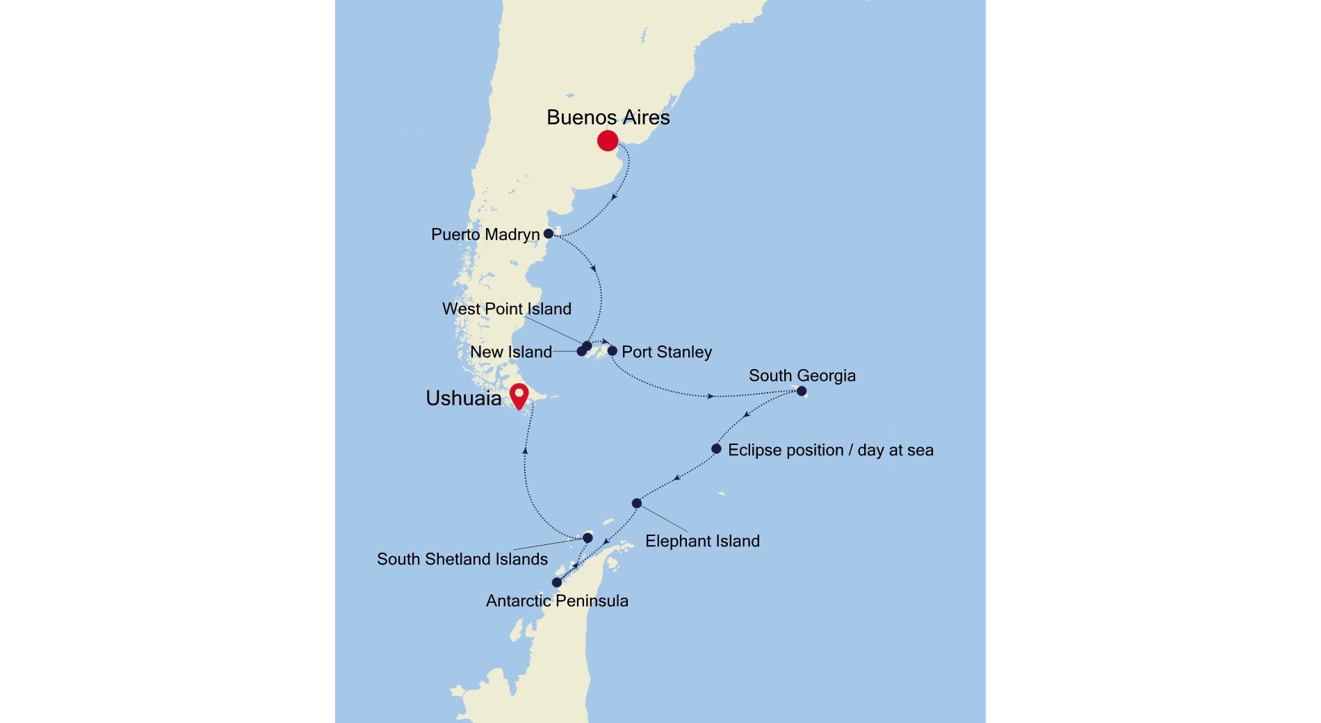 Luxury Cruise from BUENOS AIRES to USHUAIA 20 Nov 2021 Silversea