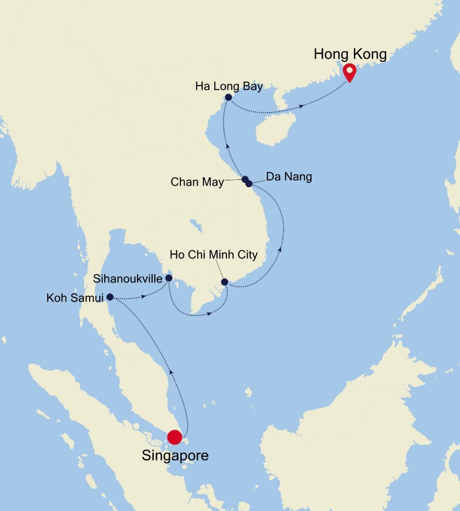 Luxury Cruise From Singapore To Hong Kong 22 Feb 2019 3905 Singapore To Hong Kong