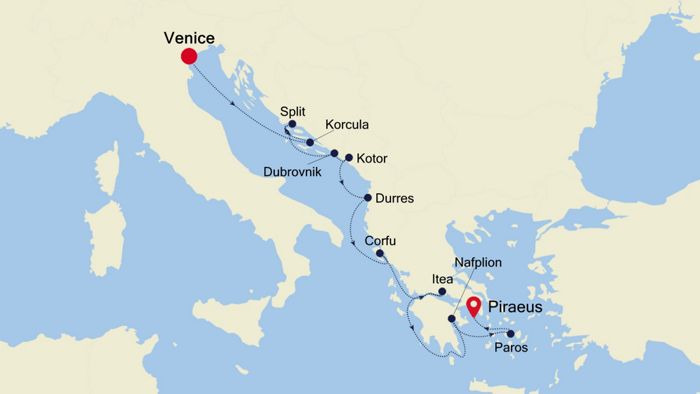 Luxury Cruise From Venice To Athens Piraeus 08 Sep 2021 Silversea