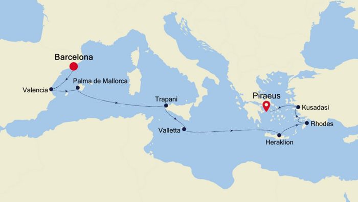 Luxury Cruise From Barcelona To Athens Piraeus 30 Oct 2021 Silversea