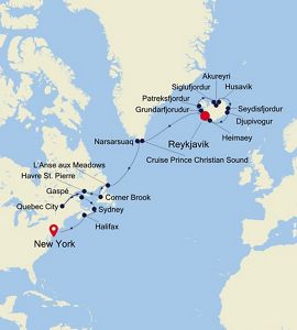 Luxury Cruise from REYKJAVIK to NEW YORK 21 Aug 2021 Silversea