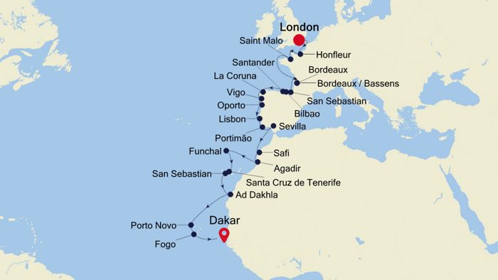 Luxury Cruise From London Tower Bridge To Dakar 29 Sep 2021 Silversea