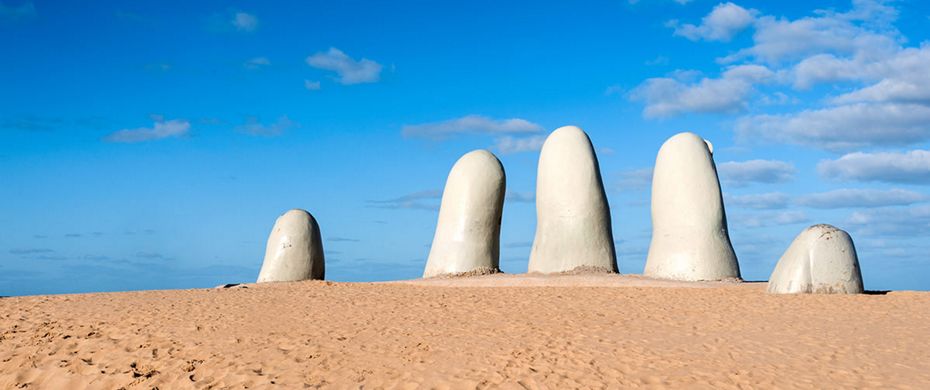 silversea south america cruises hand sculpture punta del este uruguay
